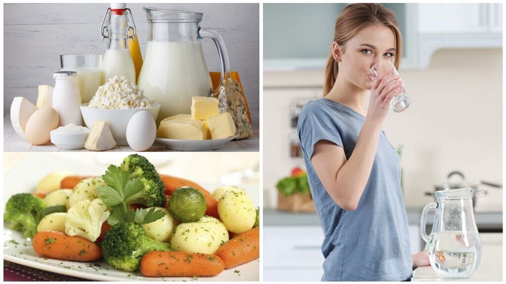 Diet for gout aggravation - water, dairy products, boiled vegetables