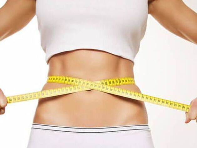 Waist waist with a centimeter ribbon
